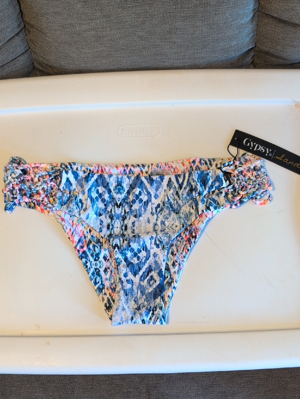 Gypsy 05 Multicolor Blue & Pink Printed Bikini Bottoms